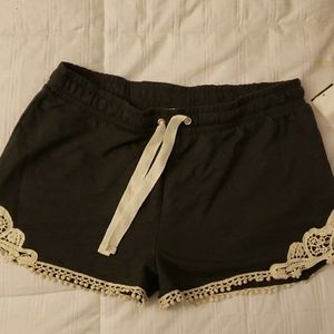 Crochet Grey shorts Medium NWT